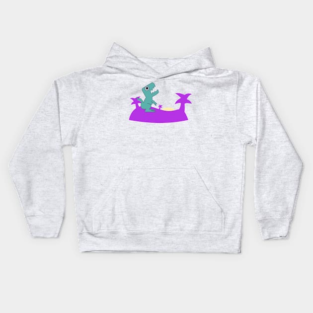 T-Rex - Mabel's Sweater Collection Kids Hoodie by Ed's Craftworks